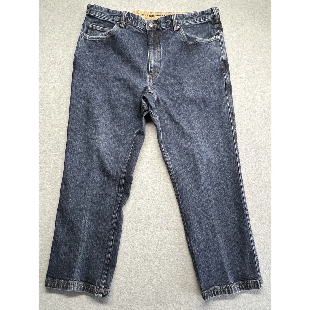 Duluth Trading Men's‎ Relaxed Straight Ballroom Flex Fit Blue Denim Jeans 42x30